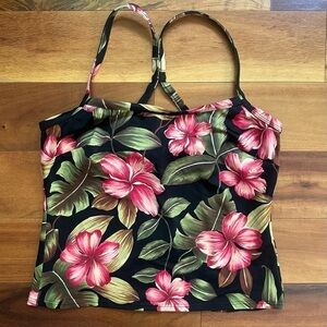Lands End Long Hibiscus Tankini